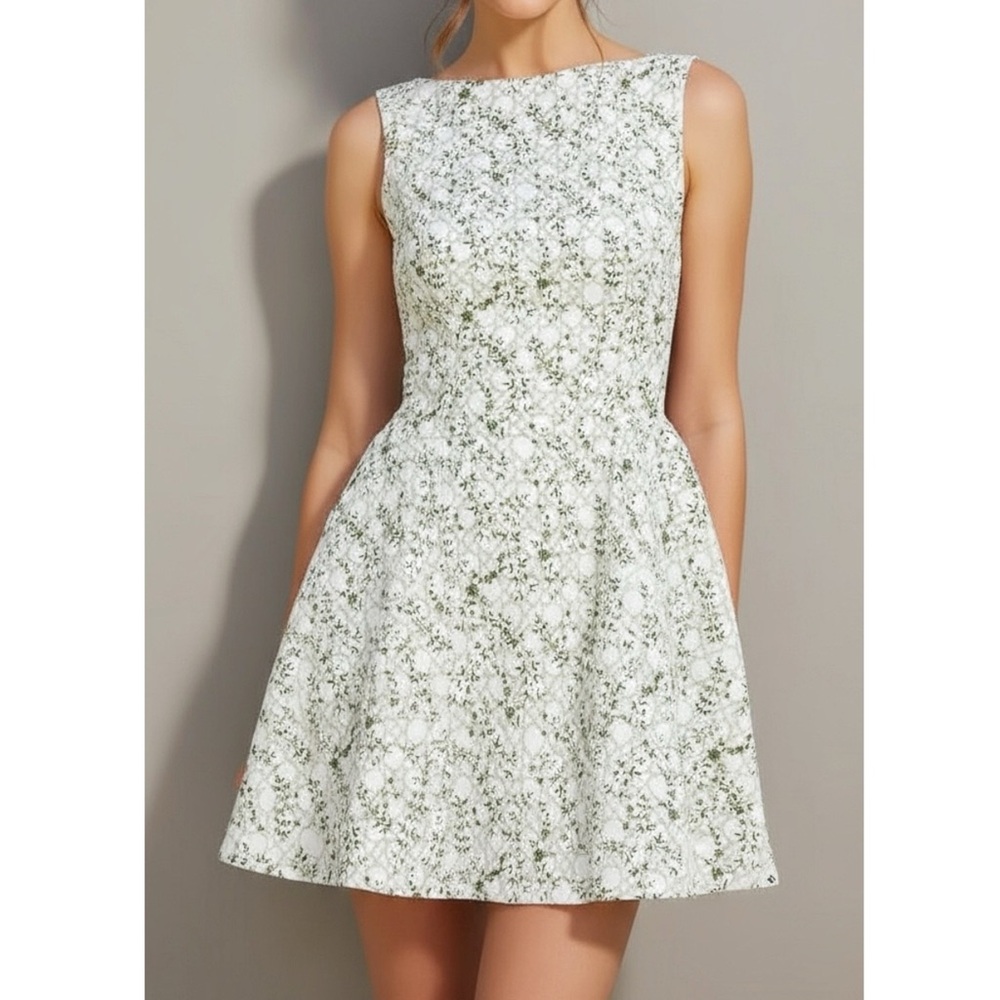 Hill House white floral mini dress